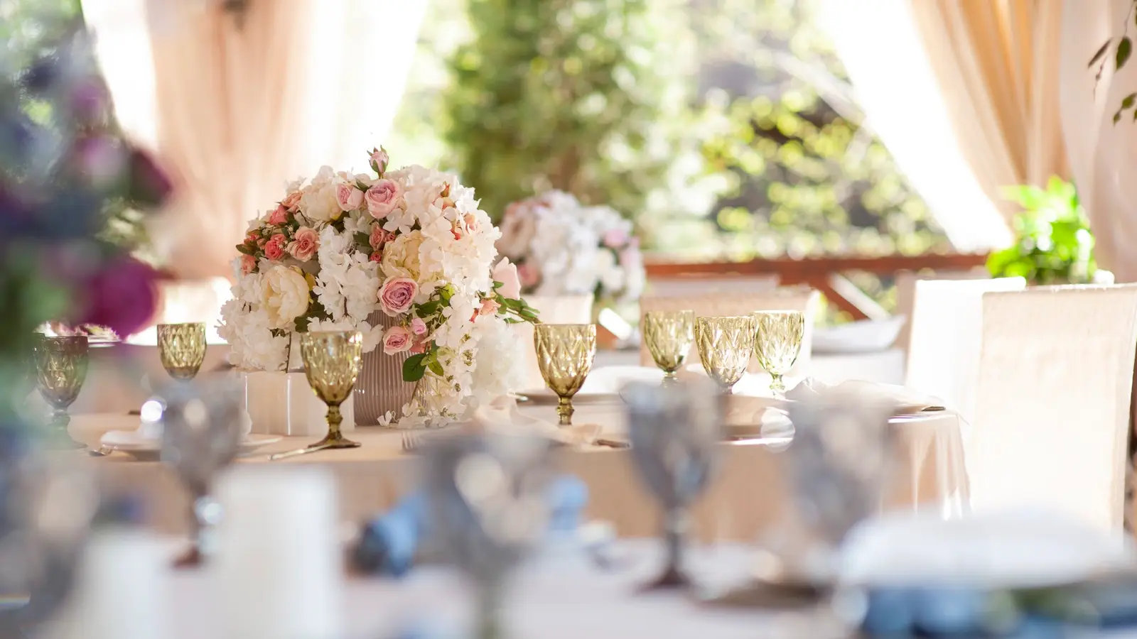 Festive table setting on the Villa Vita terrace