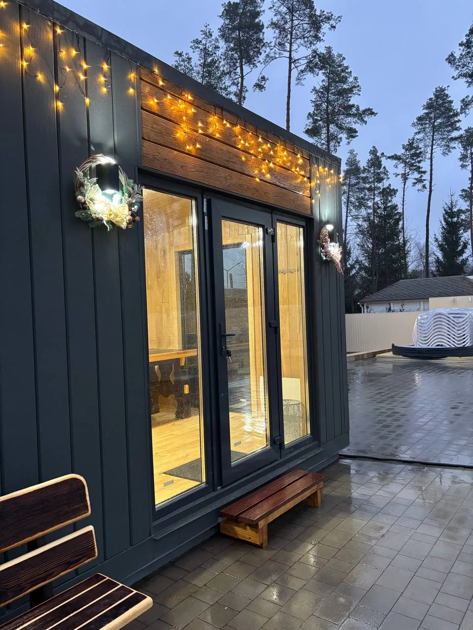 Сауна на дровах Villa Vita с тёплой террасой